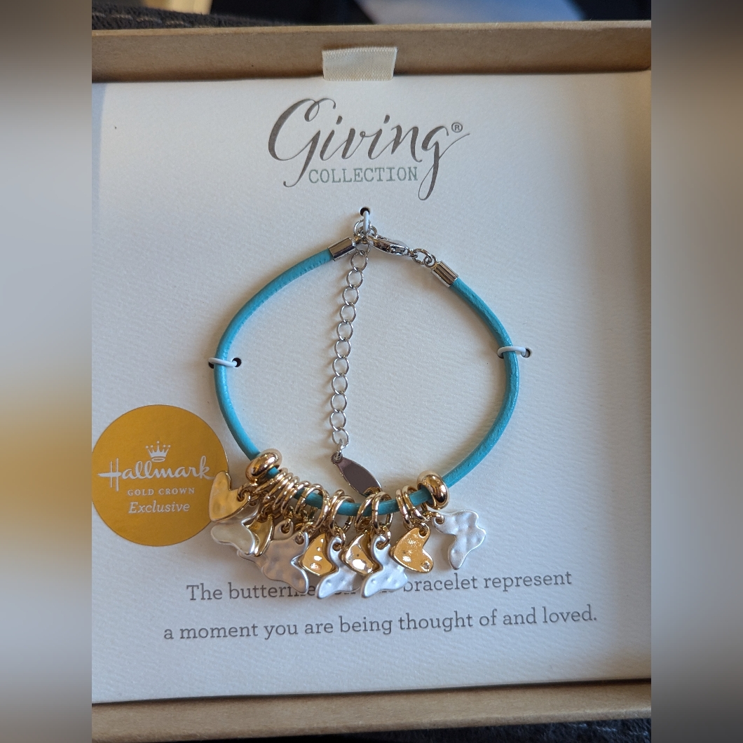 Demaco Butterfly Bracelet With Gold And Blue Accents New In Box 55$